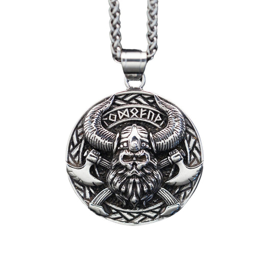 Steel Necklace Vintage Viking Axe Pendant For Men Norse Mythology Jewelry Planderful