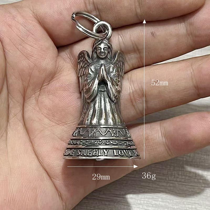 Vintage Angel Stainless Steel Pendant Necklace