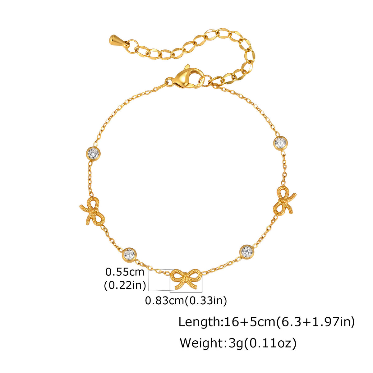 Zircon Stainless Steel Bracelet