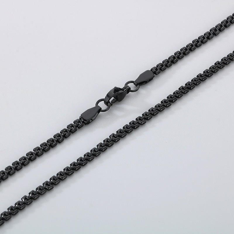 Light Women's Stainless Steel Multi-Size Fishbone Chain Men's And Women's Necklaces Titanium