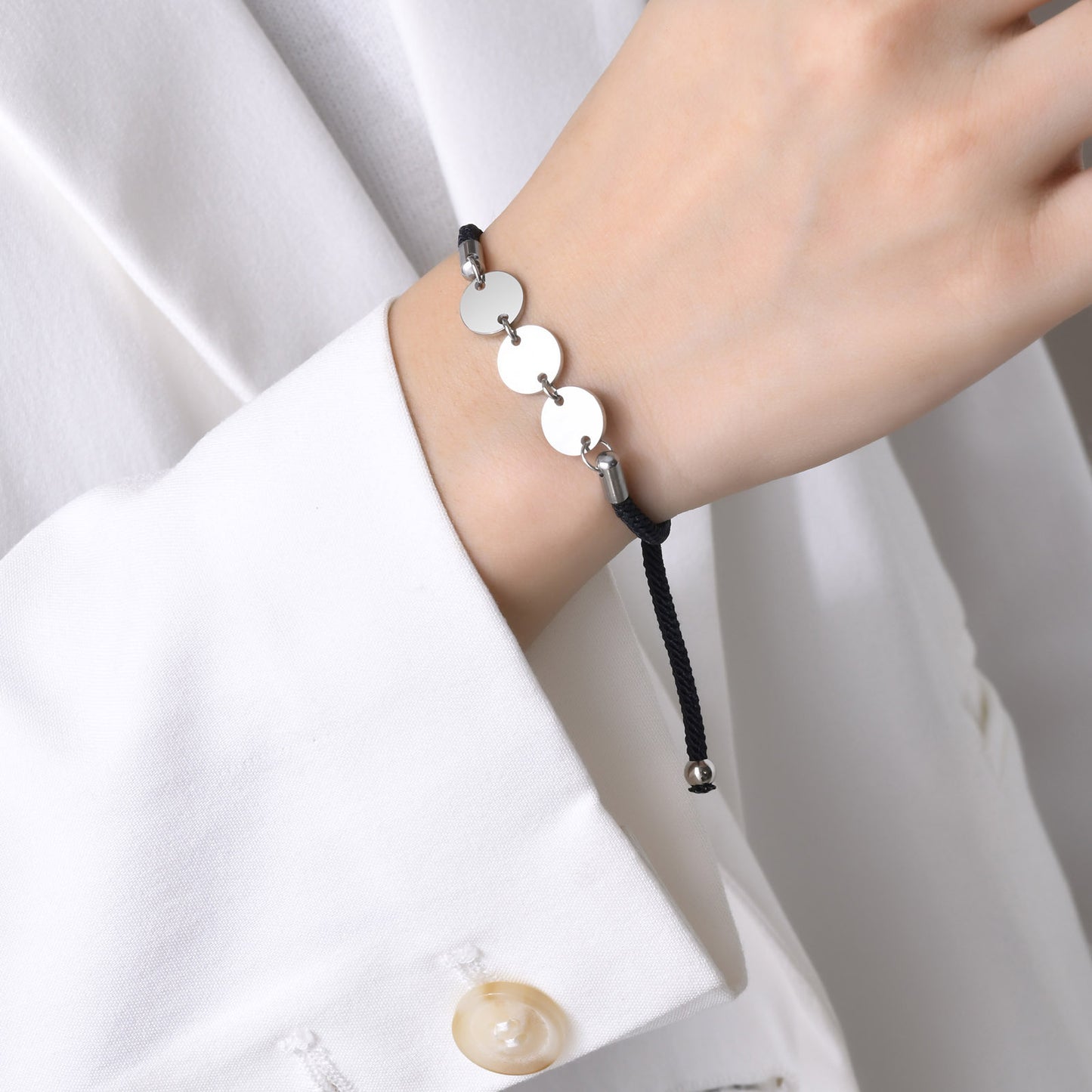 Personalized Hand Rope Stainless Steel Adjustable Bracelet