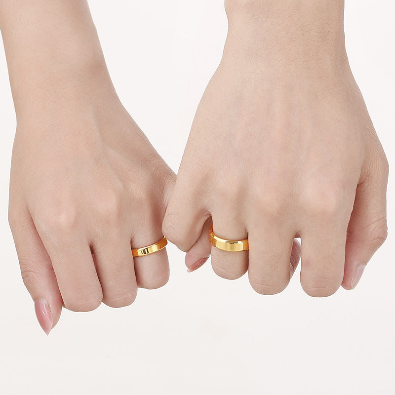 Korean With The Same Stainless Steel Ring, Harajuku Cold Wind Smooth