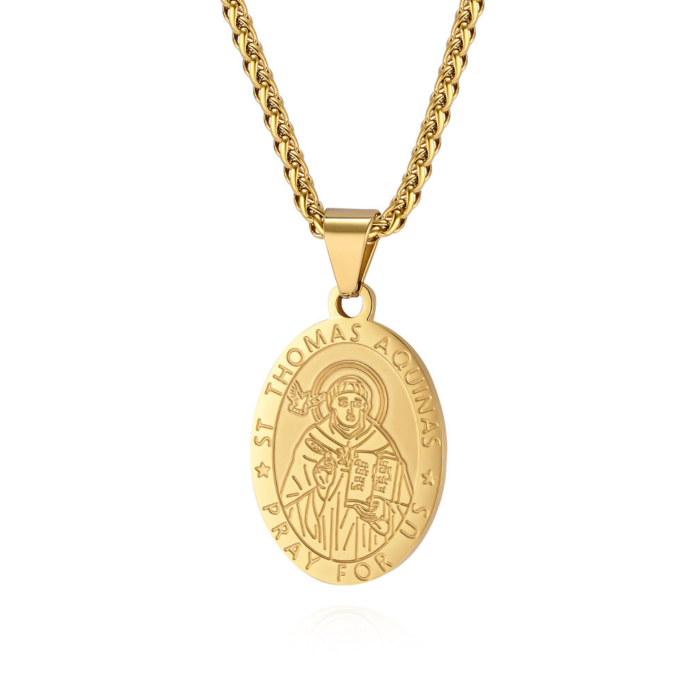 Planderful Patron Saint Seal Necklace For Men Timeless God Protection That Does Not Fade