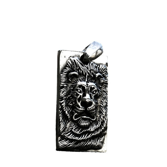 Personalized Retro Lion Head Pendant for Men in Titanium Steel - Wholesale Cross-Border Trade Jewelry