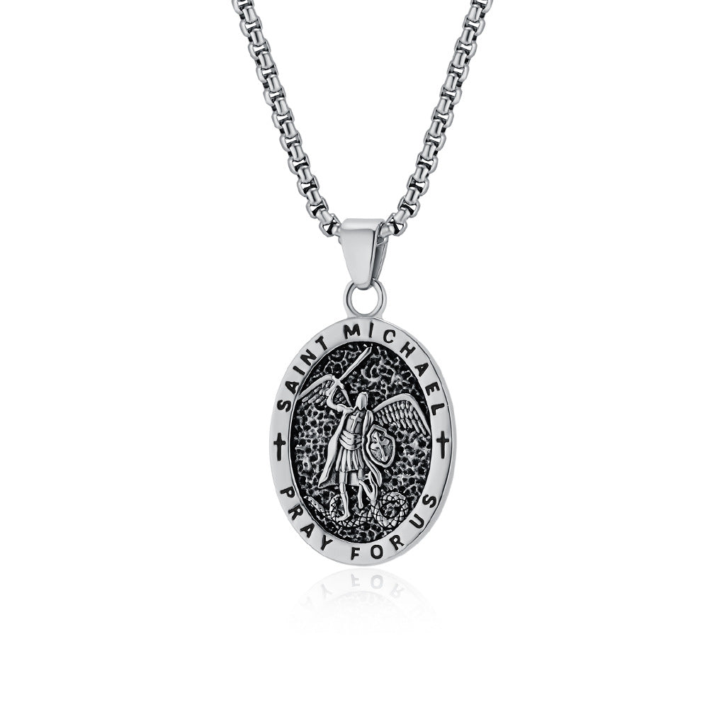 Steel Necklace - Vintage Daily Wear Mens Steel Jewelry For Everyday Style By Planderful