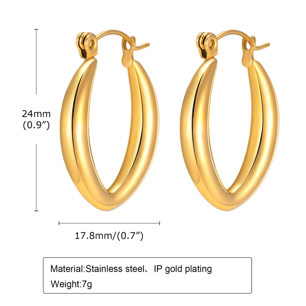Sculptural Gold-Tone Hoop Earrings — 3 Styles