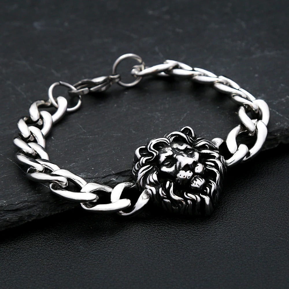 Punk Lion Stainless Steel Men's Bracelet