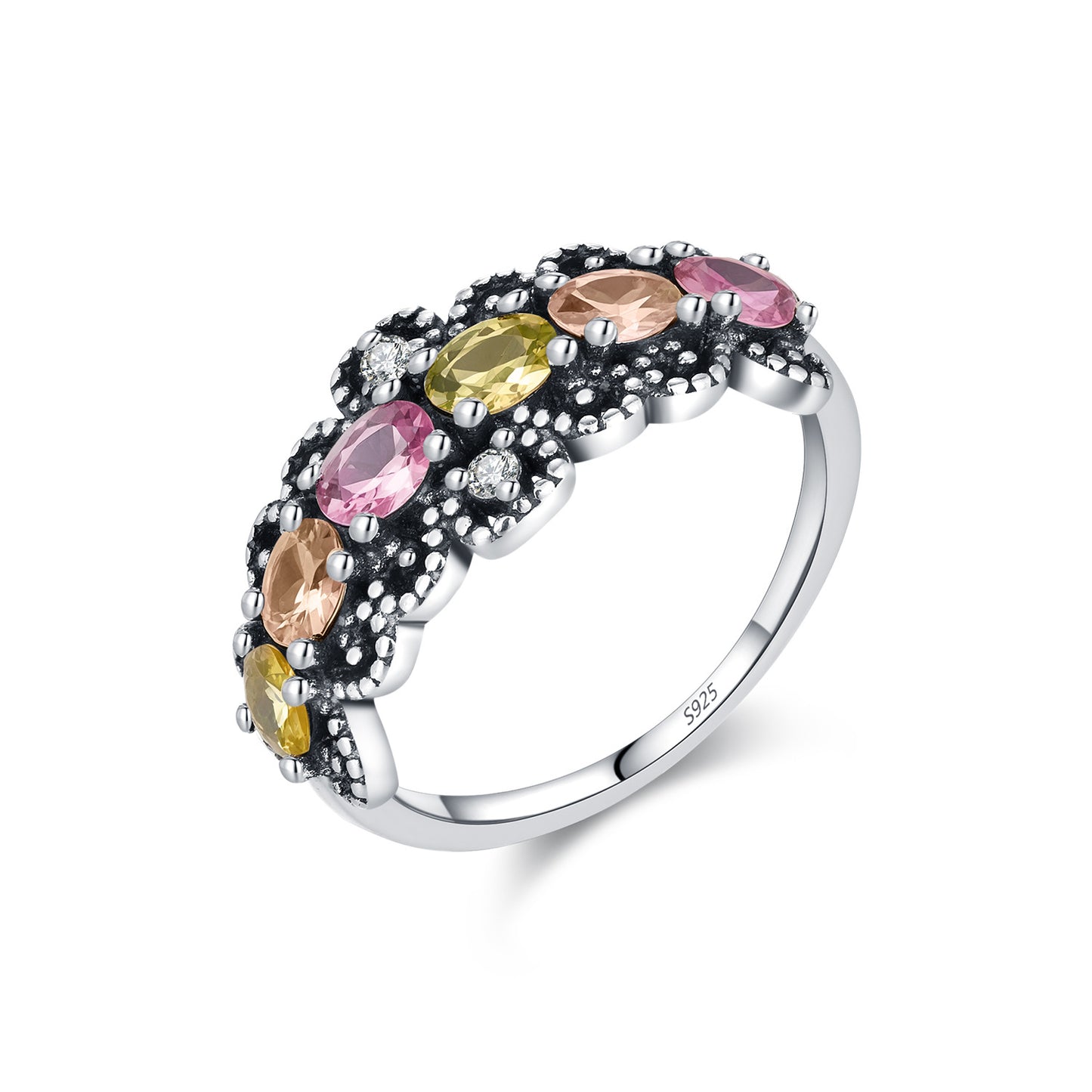 Planderful Gala Fireworks Ring – Unique Retro Design with Stunning Zircon Accents