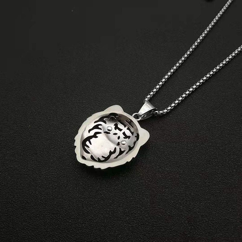 Rhinestone Necklace - Statement Tiger Head Pendant