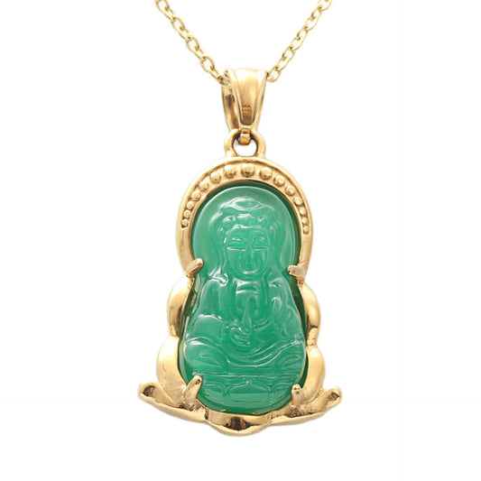 European And American Titanium Steel Guanyin Bodhisattva Pendant For Men