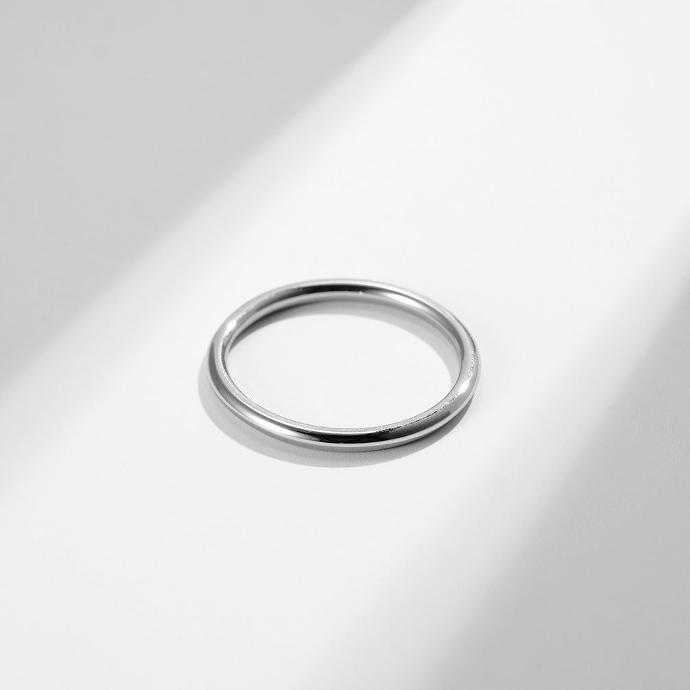 Minimalist Stainless Steel Round Wire Ring Unisex