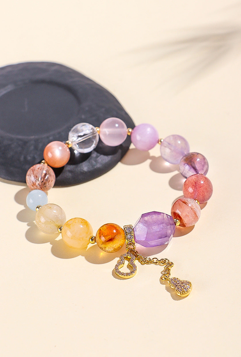 Planderful Fortune's Favor Bracelet – Good Luck Black Gold Super Seven Design