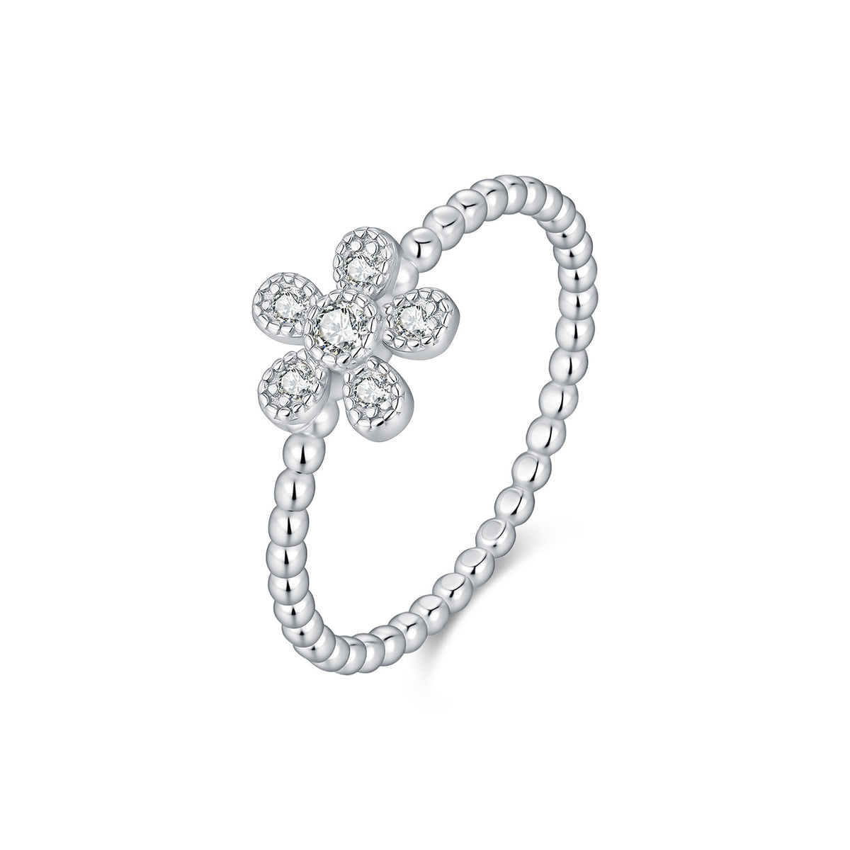 S925 Sterling Silver Twisted Moissanite Stacking Band