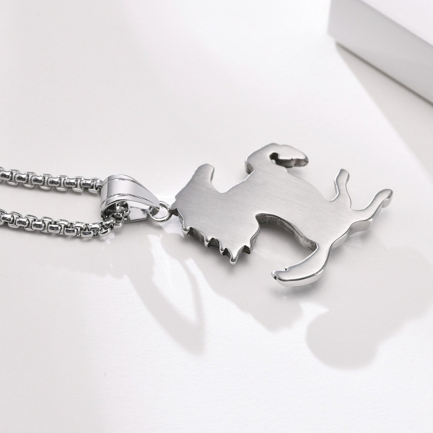 Stainless Steel Horse Pendant Steel Men's Necklace Jewelry