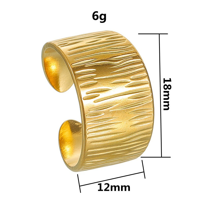 Planderful Everyday Genie Adjustable Geometric Ring Gold Plated Stainless Steel for Women and Men