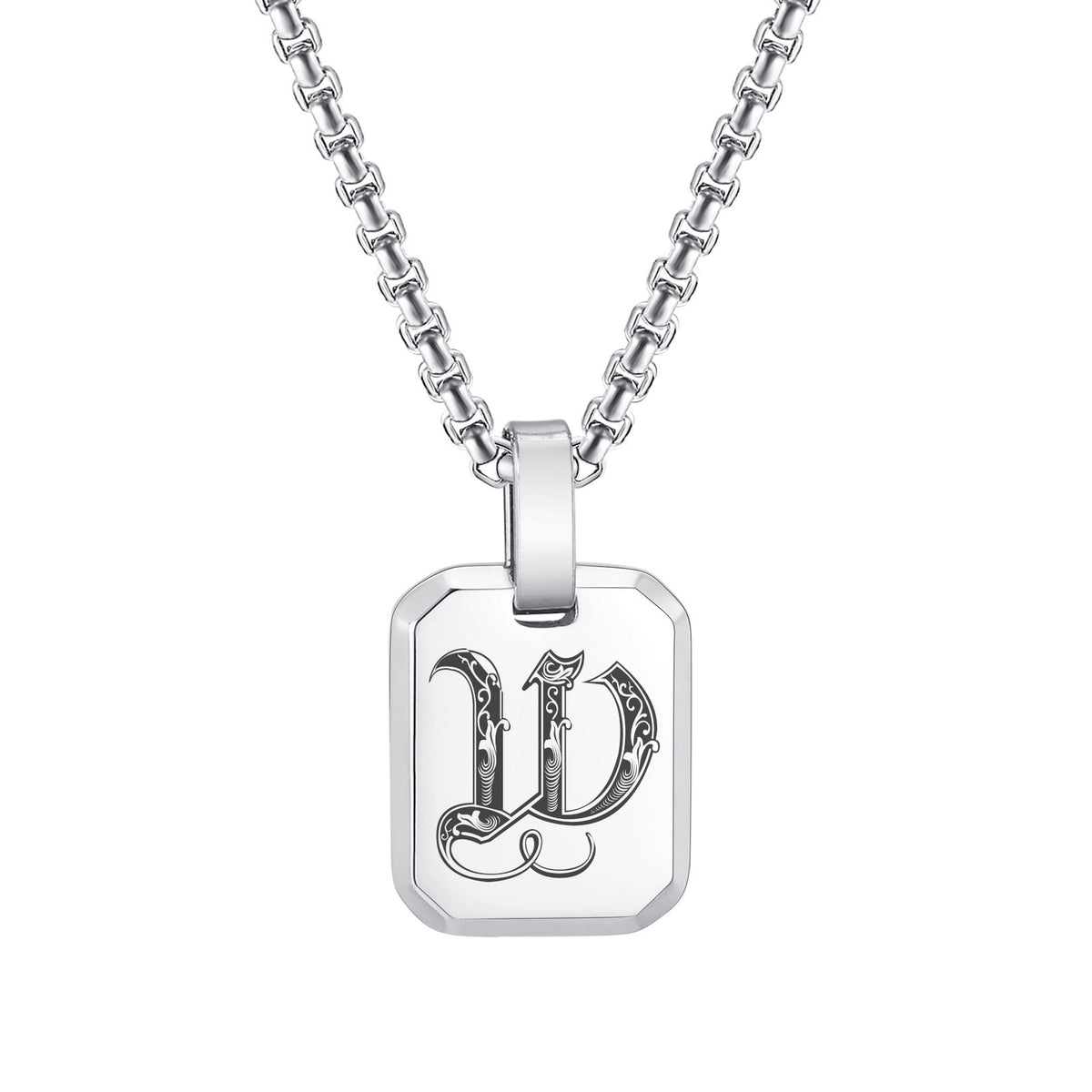 Stainless Steel Initial Letter & Blank Pendants