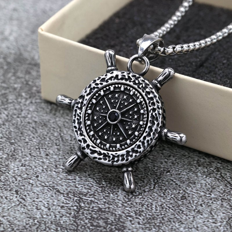 Anchor Ship Stainless Steel Pendant Necklace