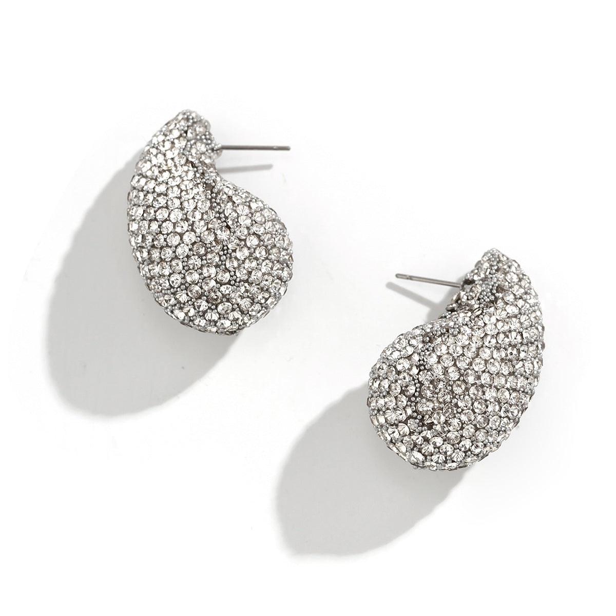 Elegant Water Drop and Geometric Cross-border Earrings with Silver Needles