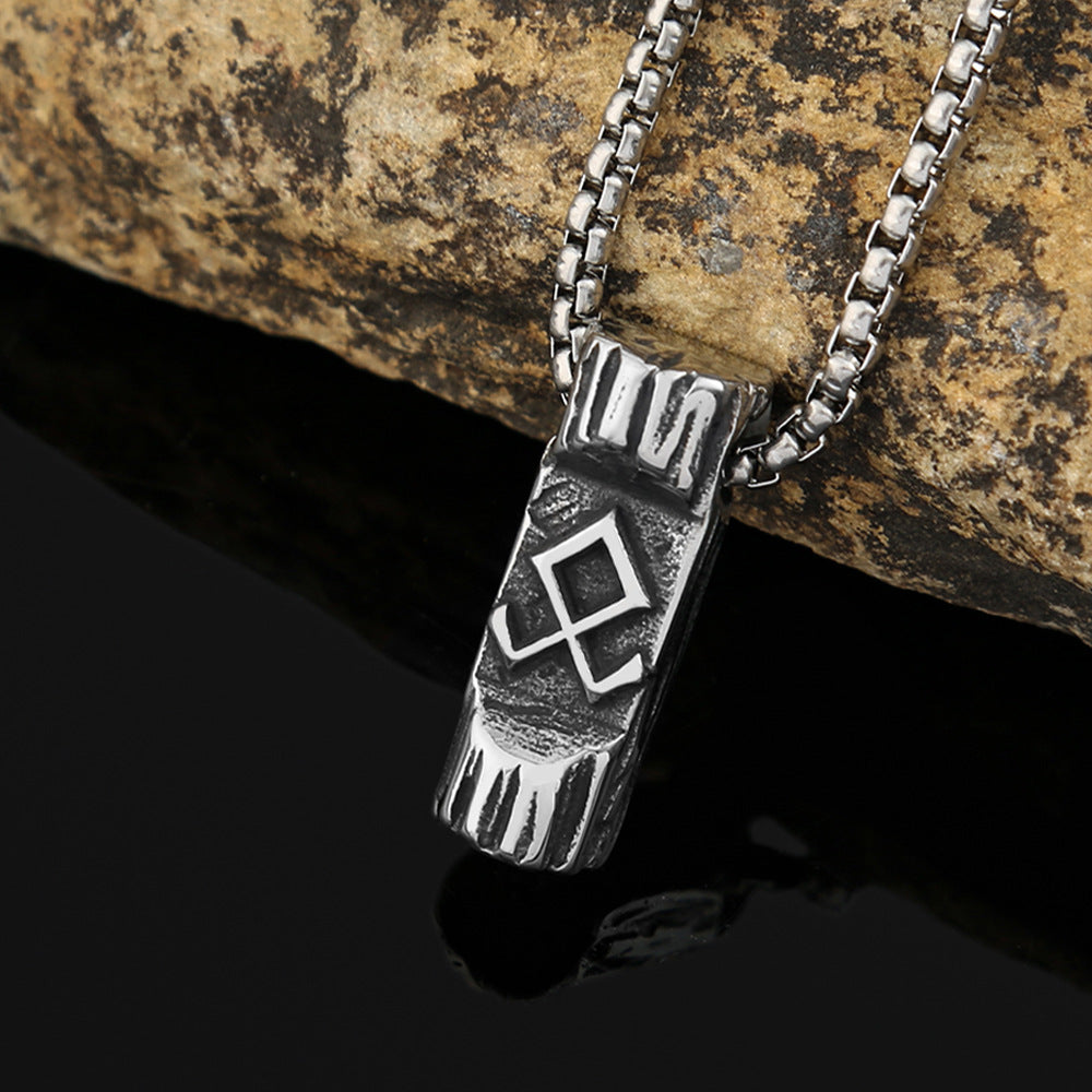 European And American New Stainless Steel Viking Rune Pendant