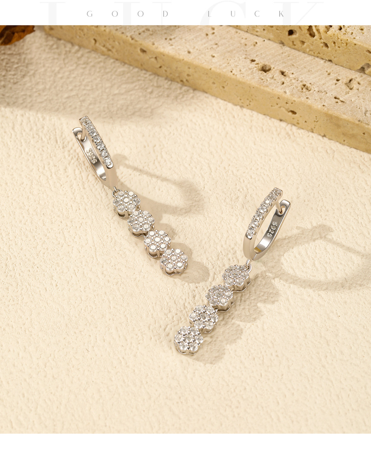 925 Sterling Silver Floral Jewelry Set