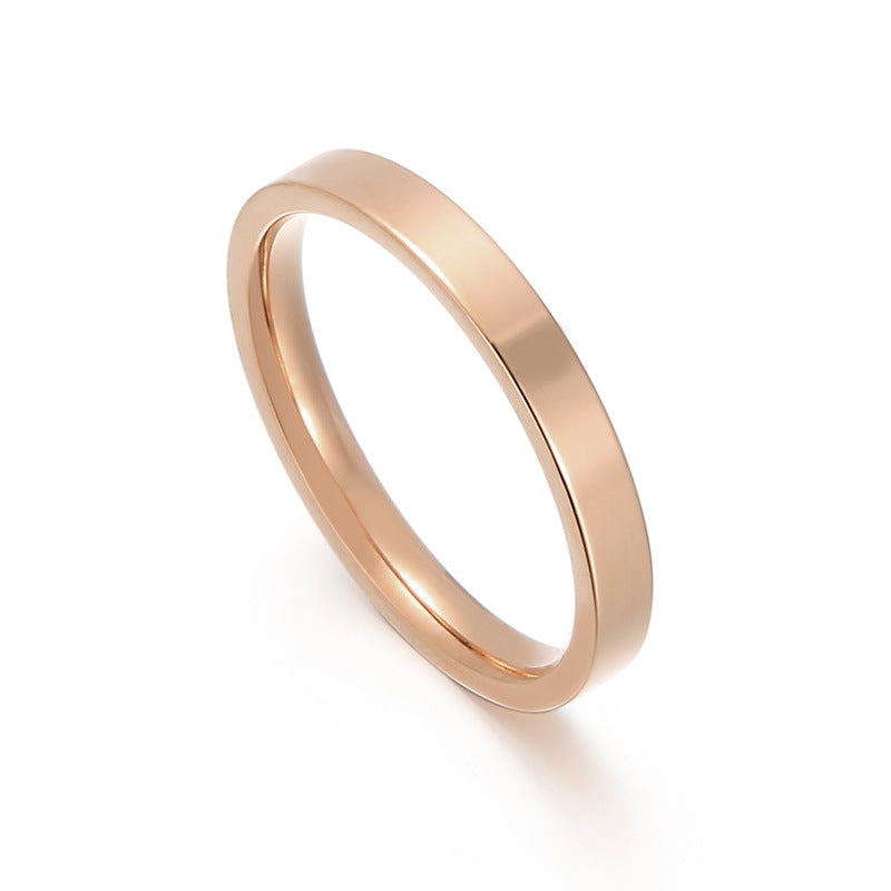 Stainless Steel Aperture Ring, Rock Hip-Hop Style 3mm Titanium Steel Men's Arc Ring