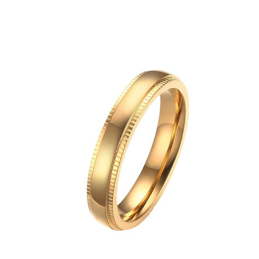 AliExpress Jewelry 4MM Stainless Steel Embossed Ring for Men