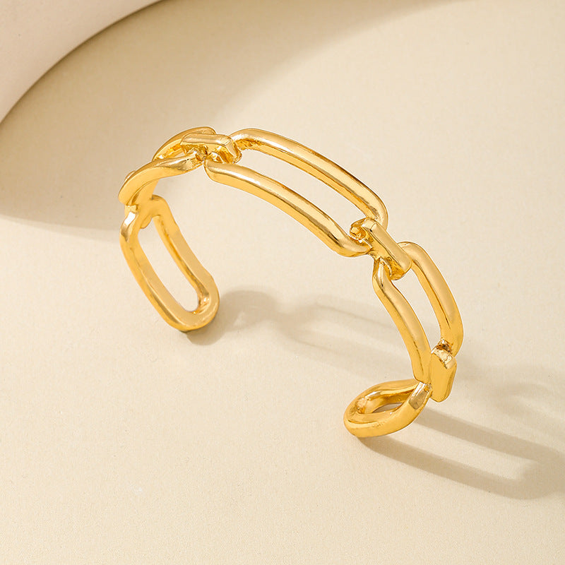 Planderful Vienna Verve Bracelet – Elegant Metal Geometric Design