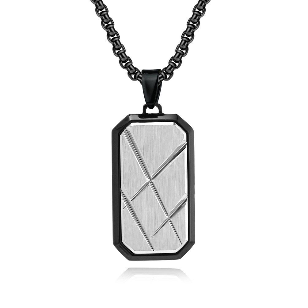 Planderful Military Pendant Necklace Durable Steel For Men