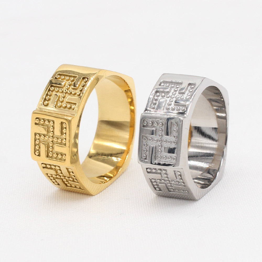 Personalized Retro Titanium Steel Rings for Men and Women – European and American Style Wholesale Jewelry