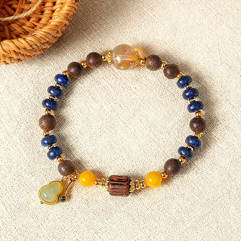 Lapis Lazuli Agarwood Crystal Bracelet