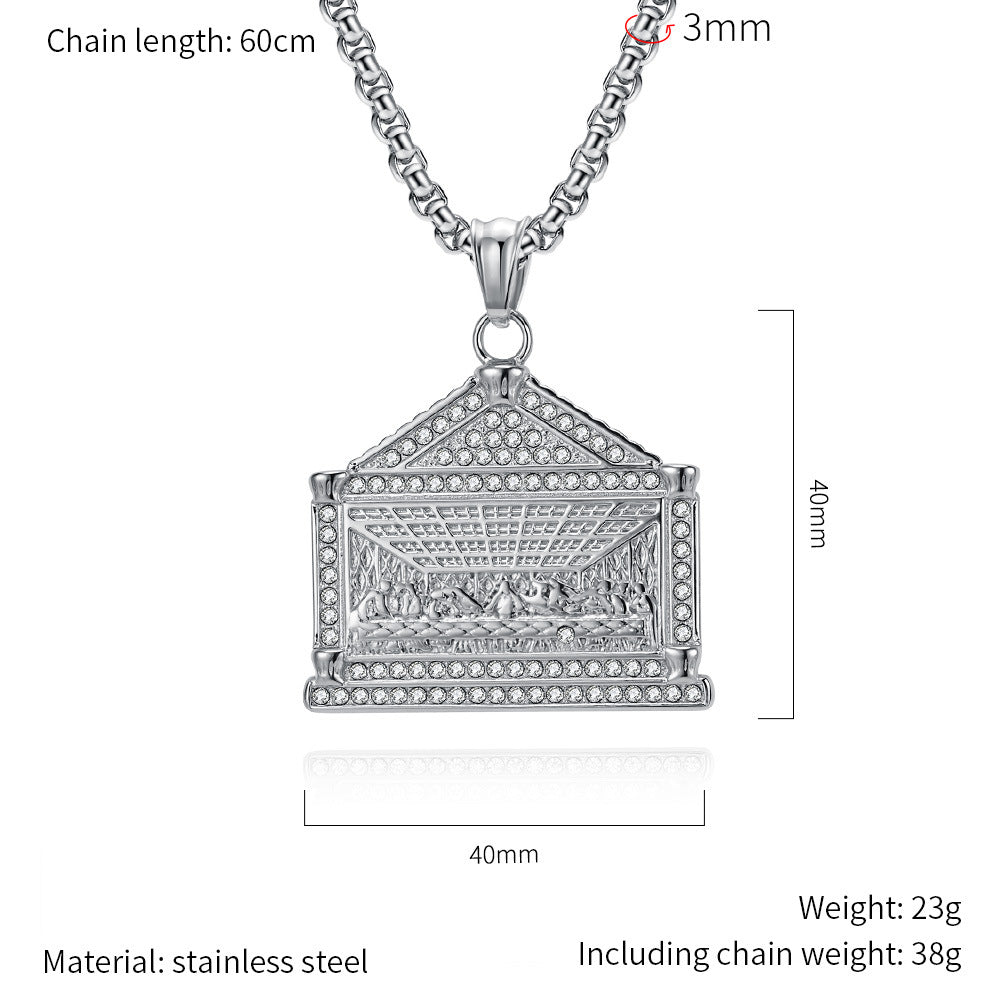 Planderful Titanium Steel Pendant Necklace For Hip Hop Style Fans Durable Urban Retro Charm Everyday Genie