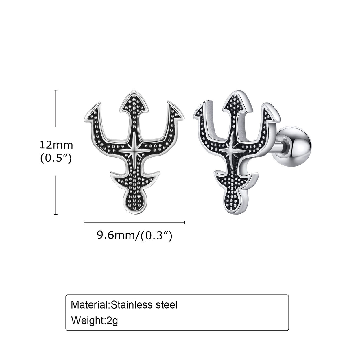 Modern Stainless Steel Earring — Single