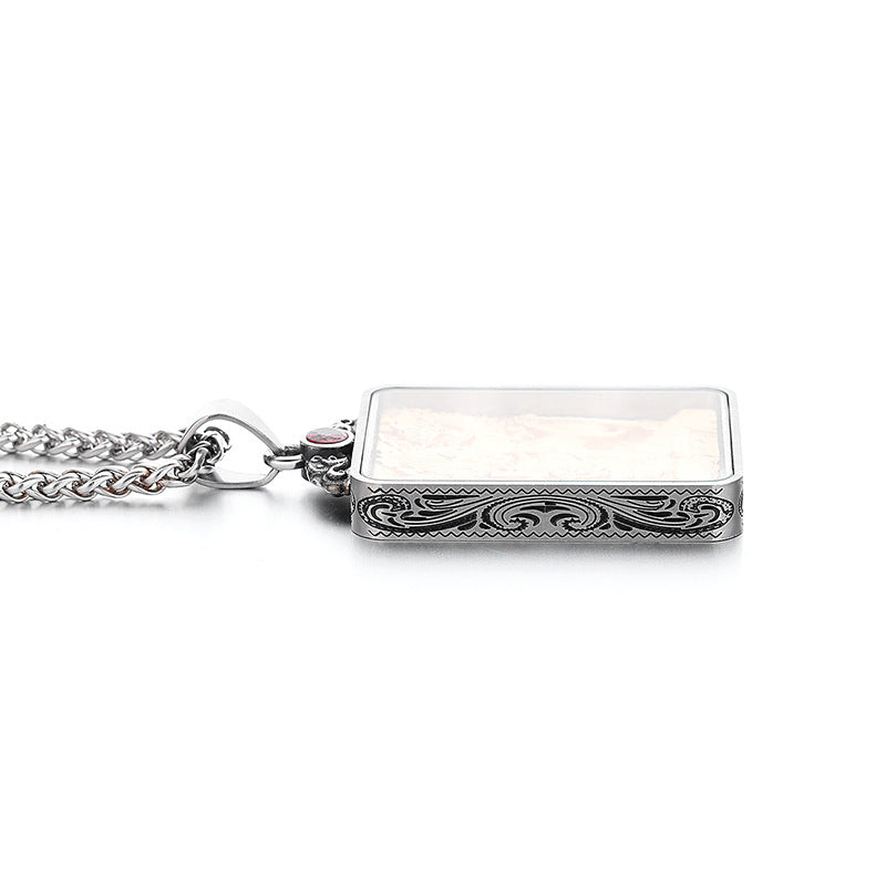 Steel Necklace – Elegant Buddha Zodiac Pendant