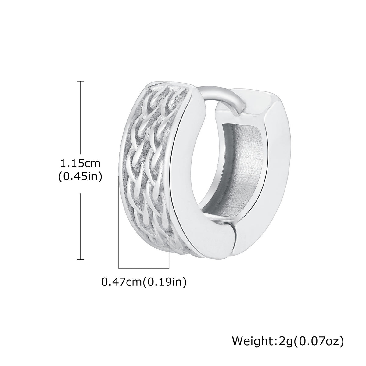 Modern Stainless Steel Earring — Single — Gold / Silver / Black