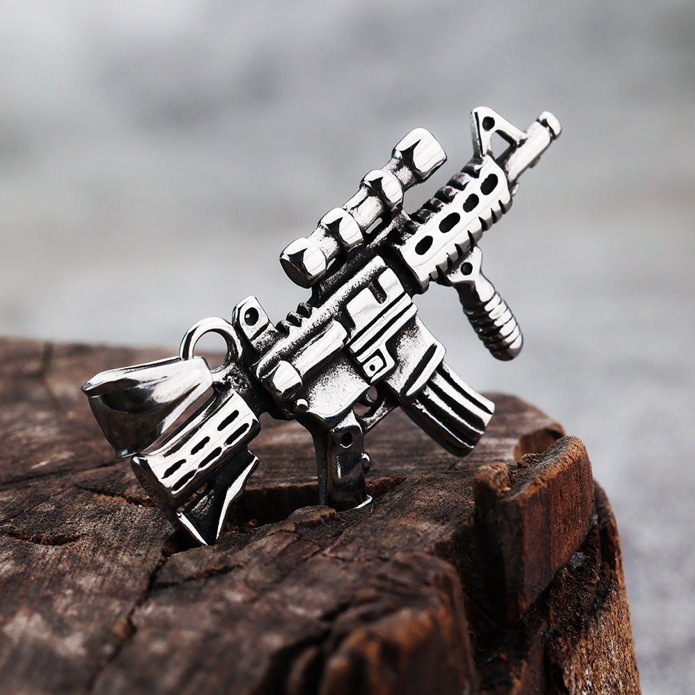 Punk Hip-Hop Stainless Steel Pendant Necklace
