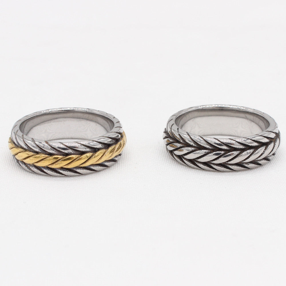 Personalized Retro Titanium Steel Rings for Men and Women - European and American Wholesale Jewelry