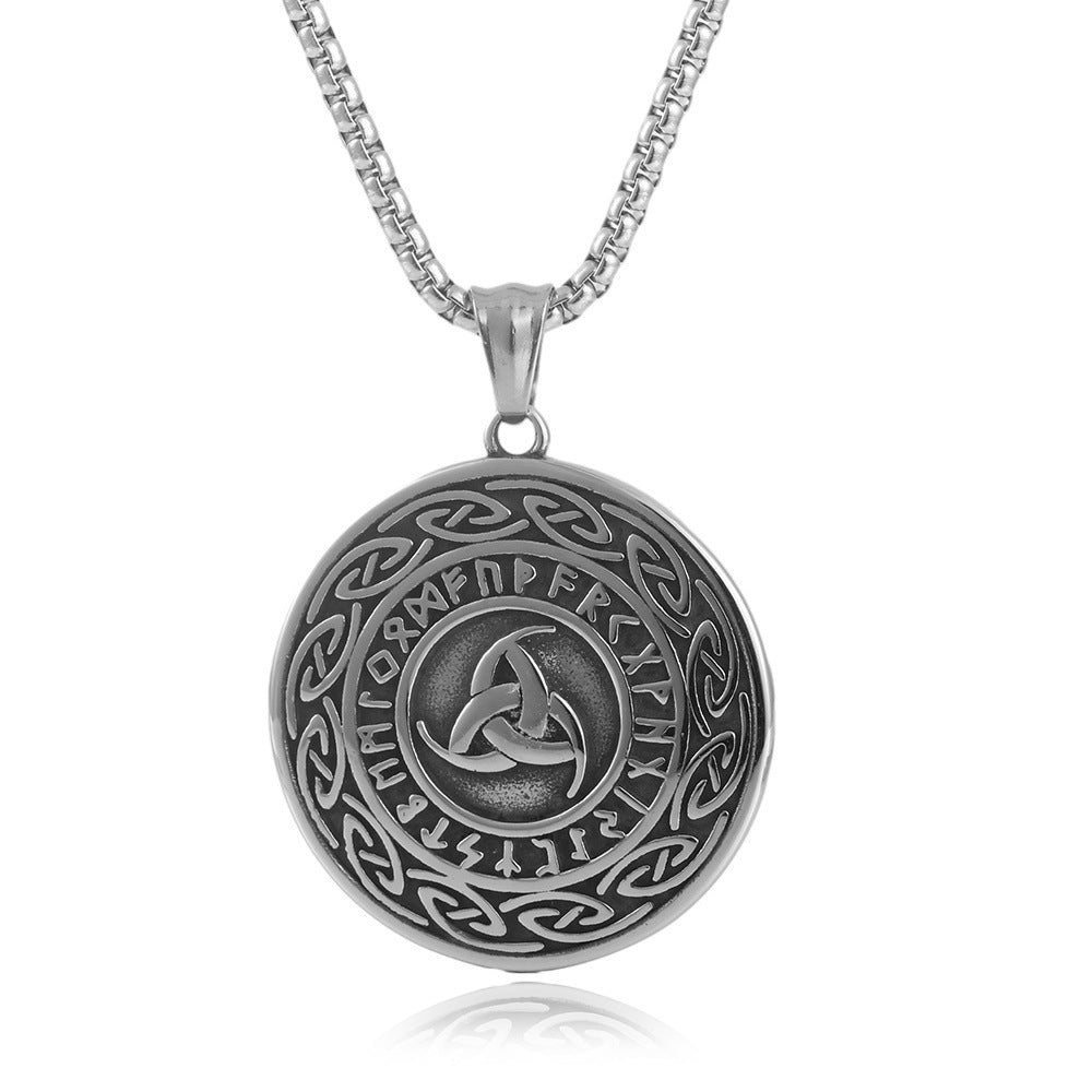 European And American Stainless Steel Viking Knot Pendant