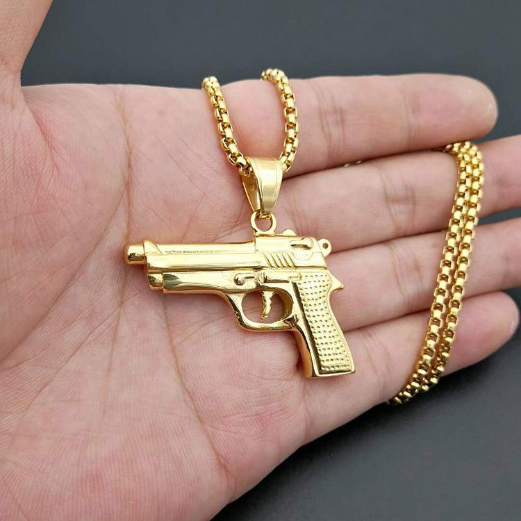 Steel Pendant - Statement Hip Hop Punk Style By Planderful Everyday Genie Collection