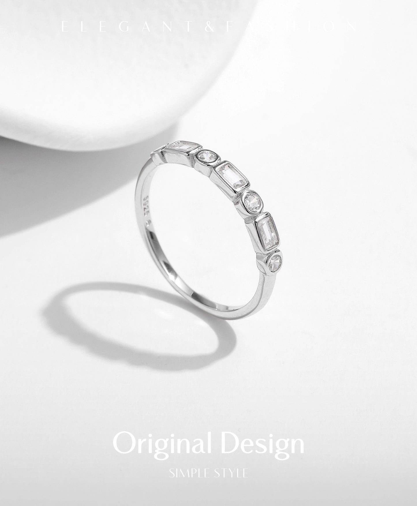 Planderful Everyday Genie Ring – Elegant Sterling Silver with Sparkling Zircon