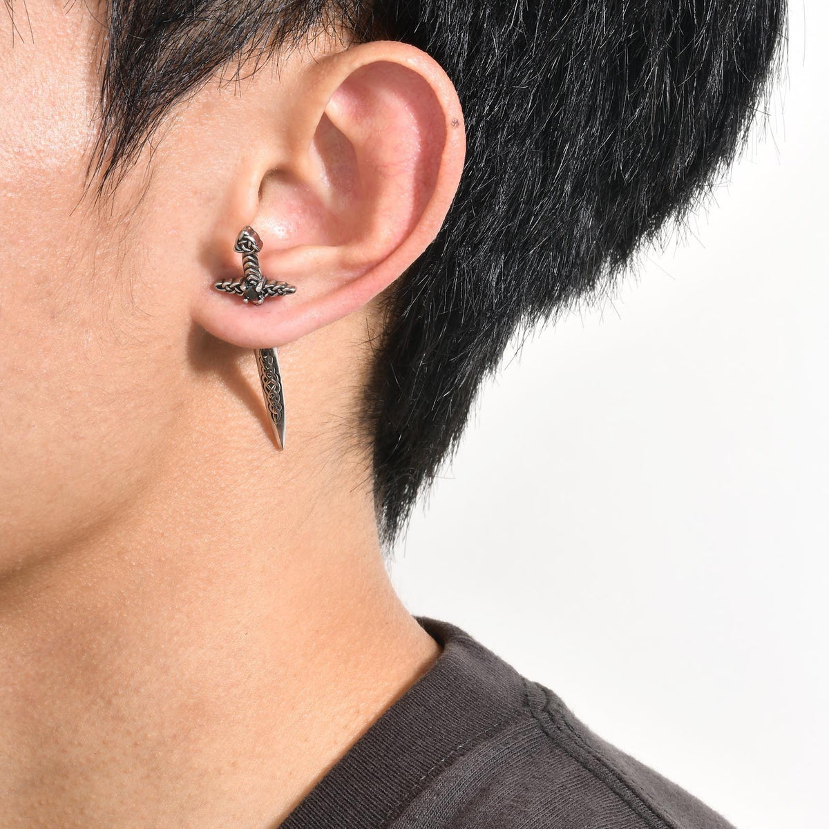 Stainless Steel Vintage Black Earrings