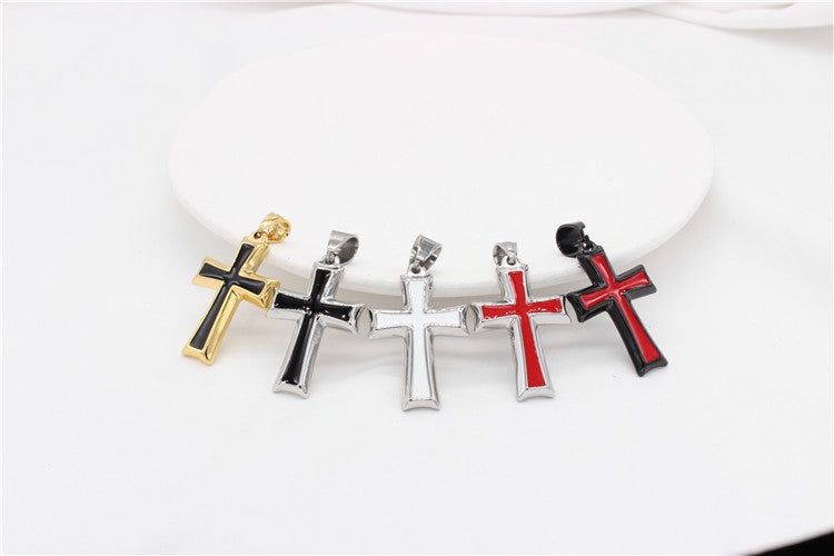 Planderful Titanium Steel Cross Pendant Personalized Unisex Jewelry For Men And Women Everyday Genie