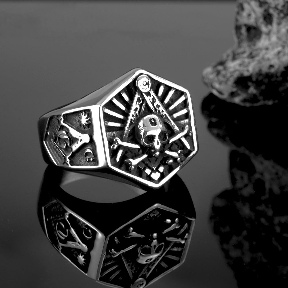 European And American Vintage Jewelry Men's Skull Ring
