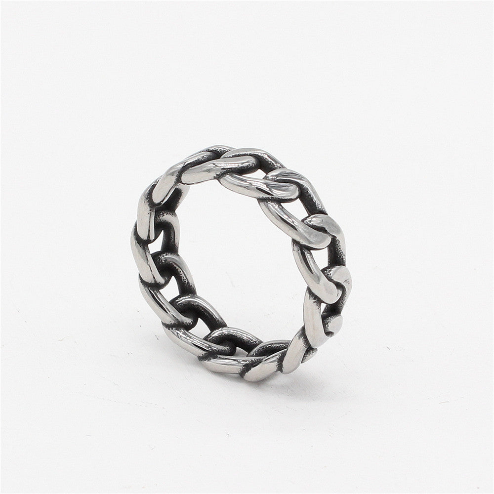 European Style Hip-hop Wind Chain Ring