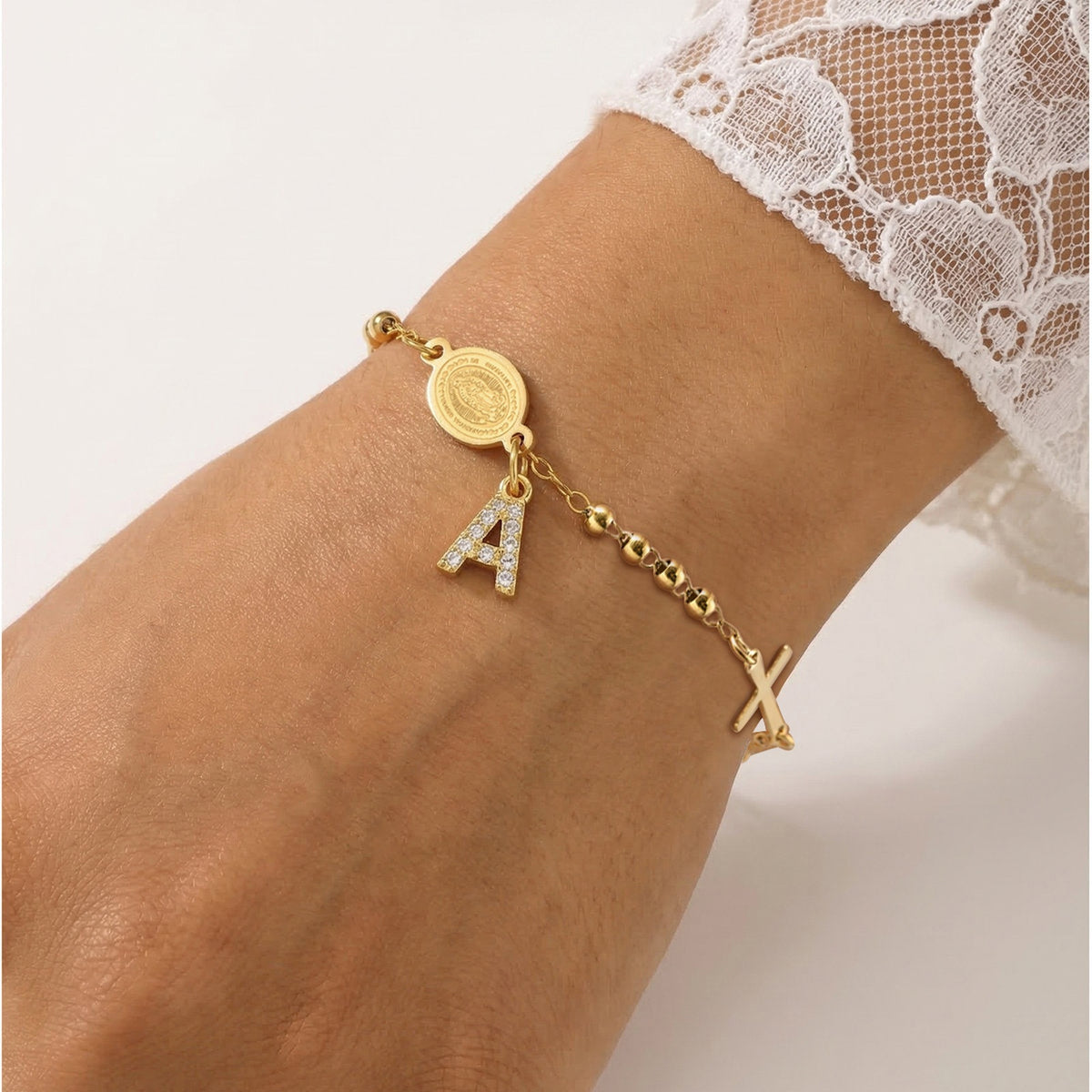 Cross Vintage Copper Bracelet