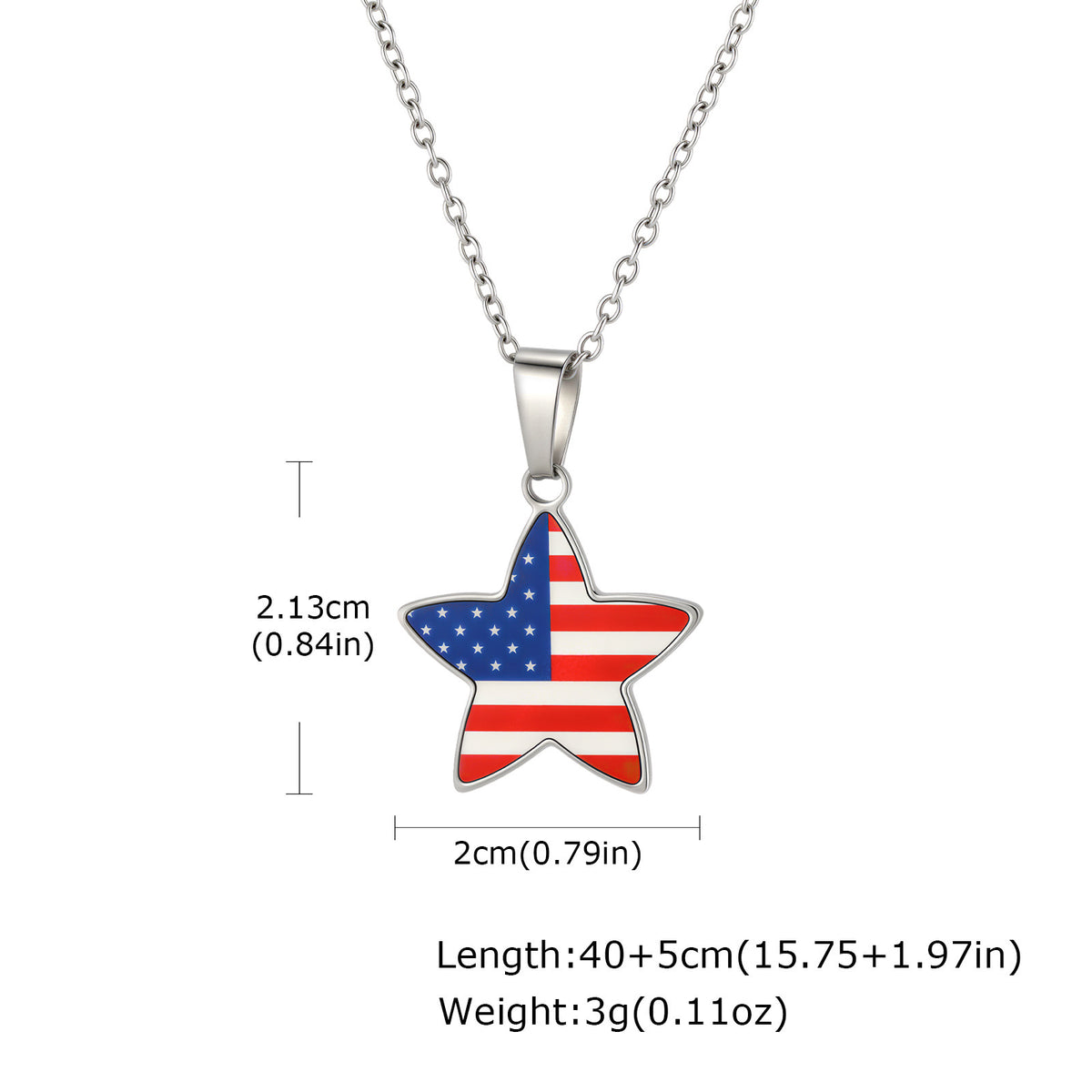 Men And Women Flag Stainless Steel Necklace