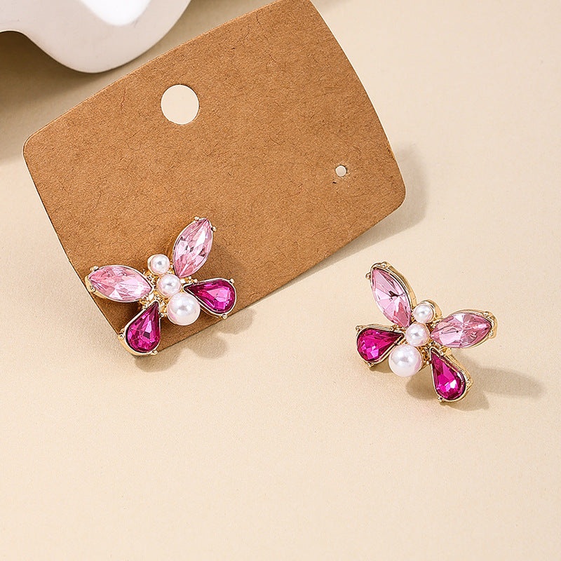 Butterfly Pearl Bow Earrings - Vienna Verve Collection