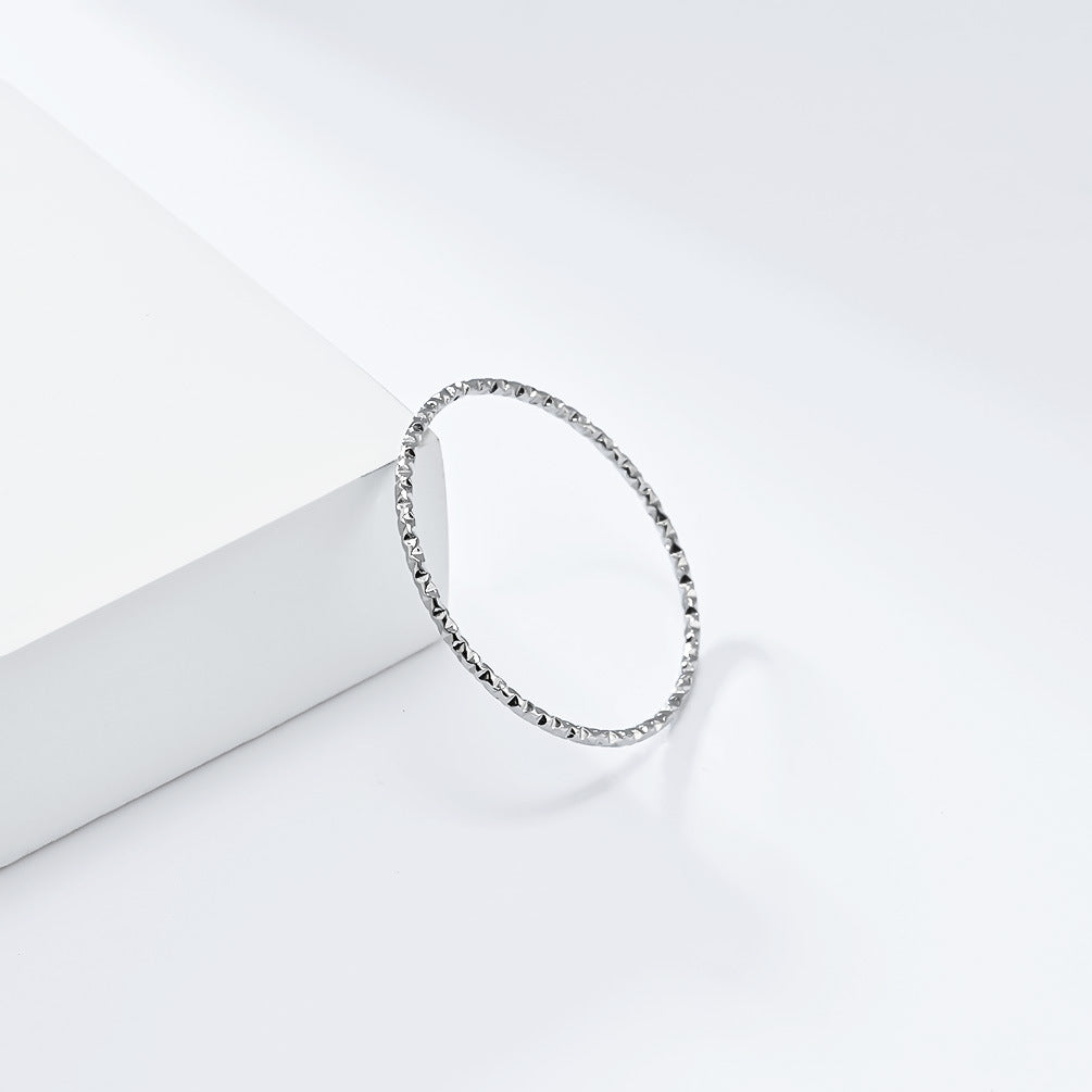 Korean Version 1mm Titanium Steel Tail Ring for Fashionable Wear