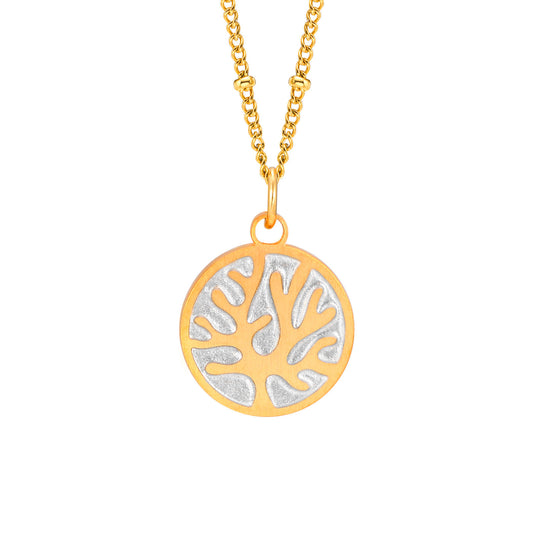 Temperament Button Chain Bead Stainless Steel Necklace for Women