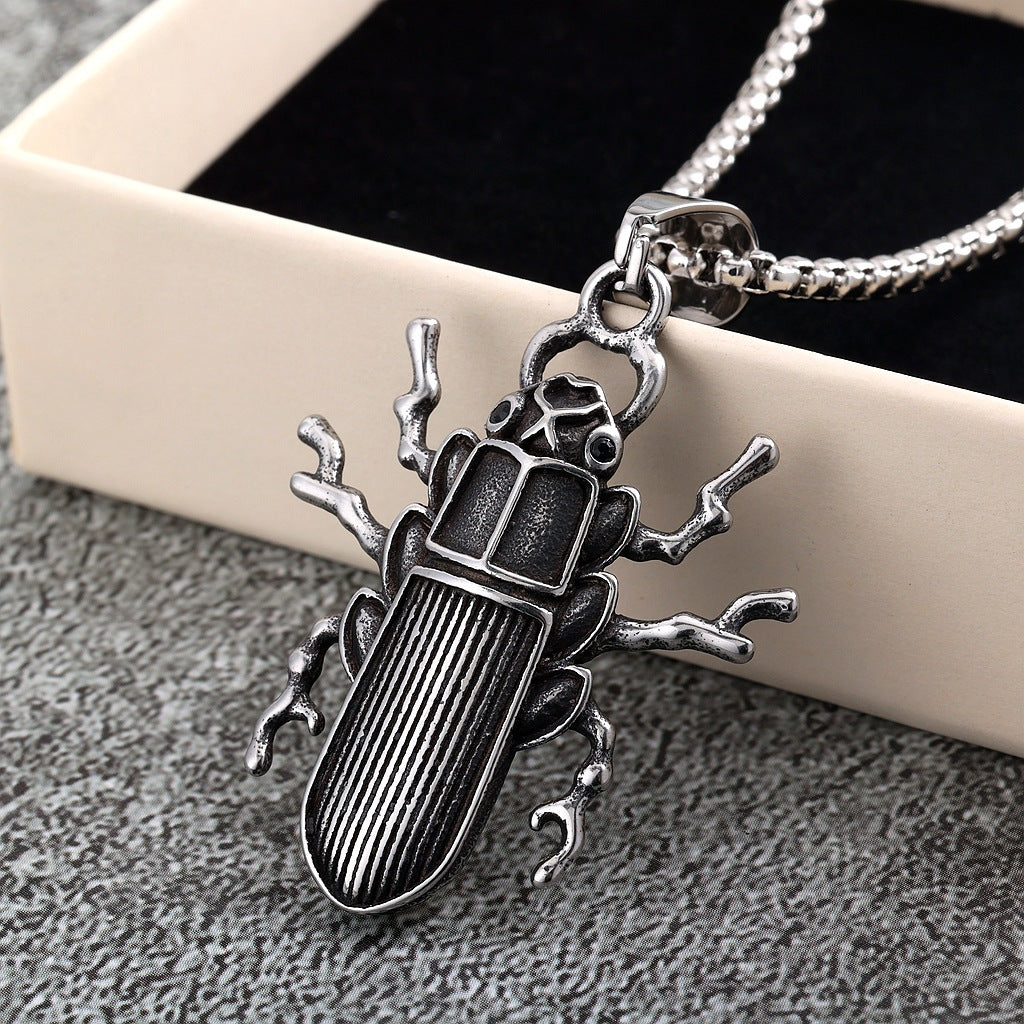 Vintage Stainless Steel Pendant Necklace