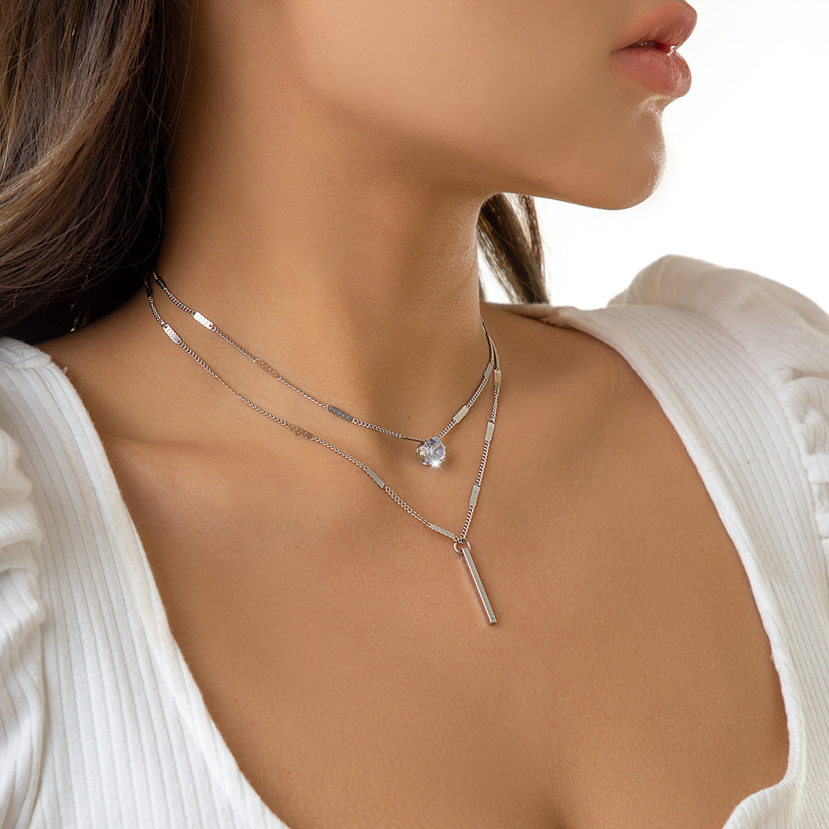 Double-Heart Pendant Necklace from Vienna Verve Collection